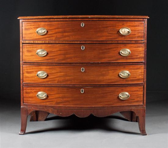 Federal stringer inlaid mahogany