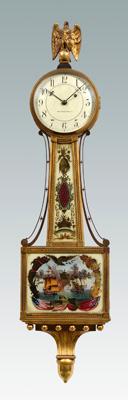 Federal style banjo clock, eagle