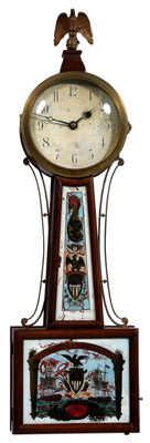 Federal style banjo clock,