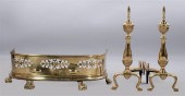 FEDERAL STYLE BRASS ANDIRONS A