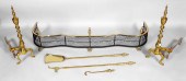 FEDERAL STYLE BRASS ANDIRONS W