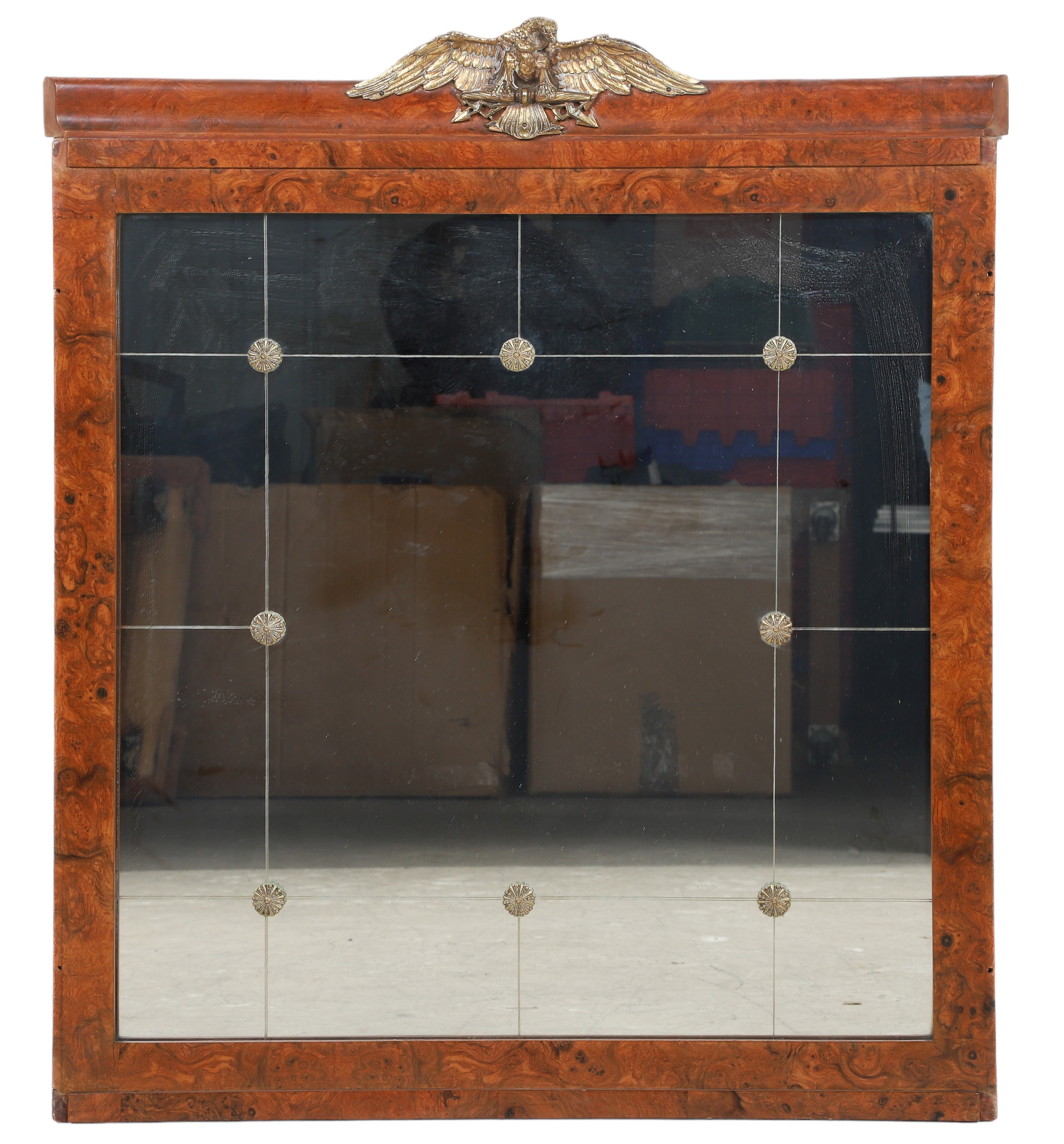 Federal style burled walnut hanging