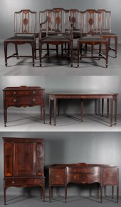 Federal style carved and inlai