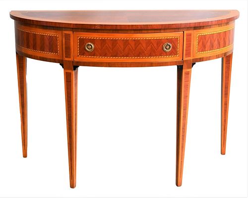 FEDERAL STYLE DEMILUNE TABLE,