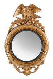 FEDERAL-STYLE GILT CONVEX MIRR
