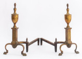 FEDERAL STYLE GILT METAL ANDIR