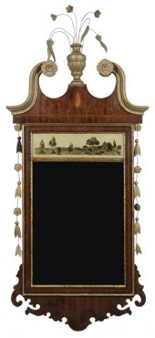 Federal Style Inlaid and Eglom