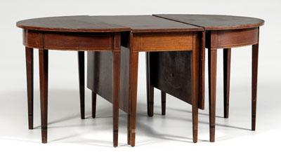 Federal style inlaid banquet table,