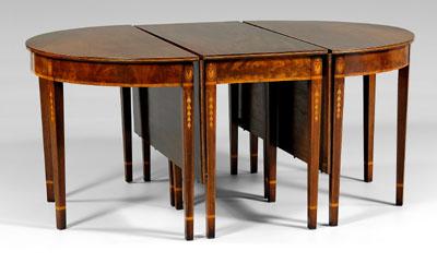 Federal style inlaid banquet table,