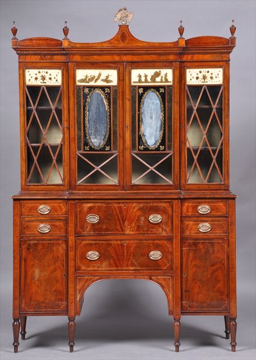 FEDERAL-STYLE INLAID MAHOGANY AND