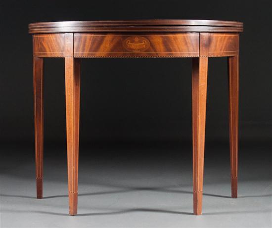 Federal style inlaid mahogany