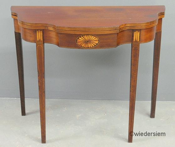Federal style inlaid mahogany
