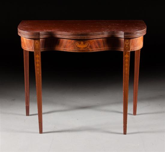 Federal style inlaid mahogany
