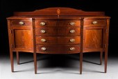 Federal style inlaid mahogany