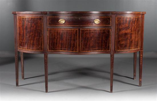 Federal style inlaid mahogany