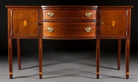 Federal style inlaid mahogany