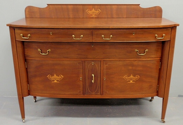 Federal style inlaid mahogany