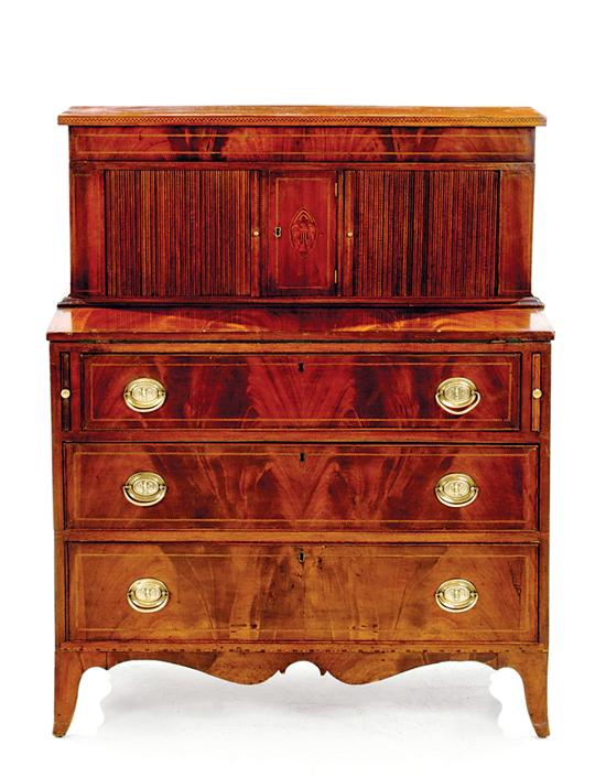 Federal style inlaid mahogany