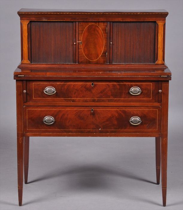 FEDERAL-STYLE INLAID MAHOGANY