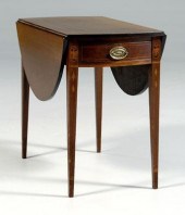 Federal style inlaid Pembroke