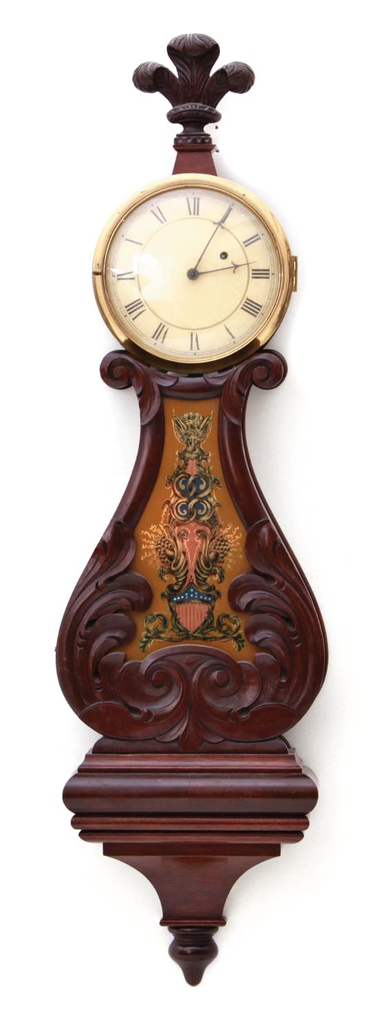 Federal style mahogany and eglomise