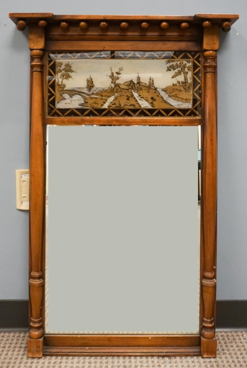 FEDERAL STYLE MAHOGANY AND EGLOMISE