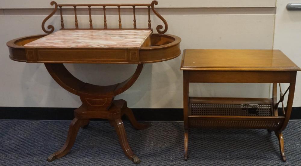 FEDERAL STYLE MAHOGANY AND MARBLE
