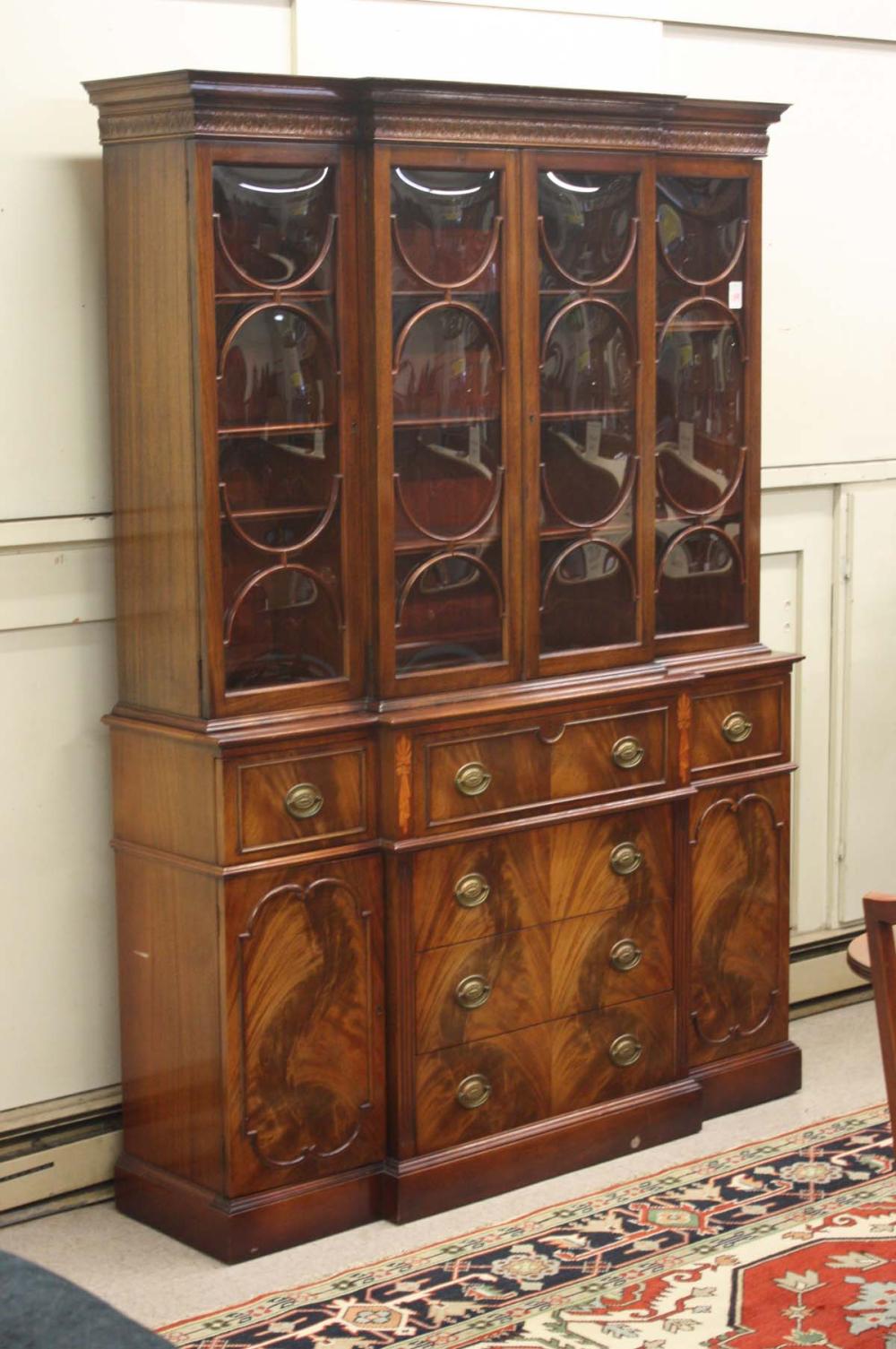 FEDERAL STYLE MAHOGANY BREAKFRONT