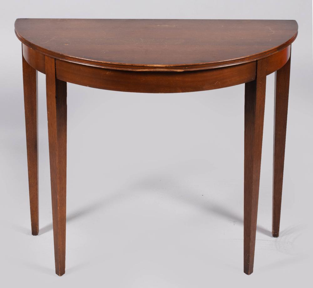 FEDERAL STYLE MAHOGANY DEMILUNE