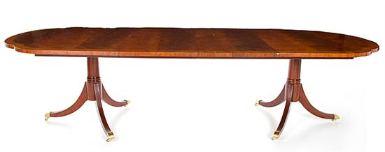 Federal style mahogany dining table