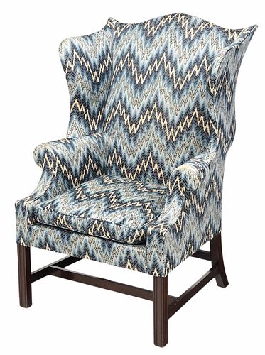 FEDERAL STYLE MAHOGANY FLAME STITCH