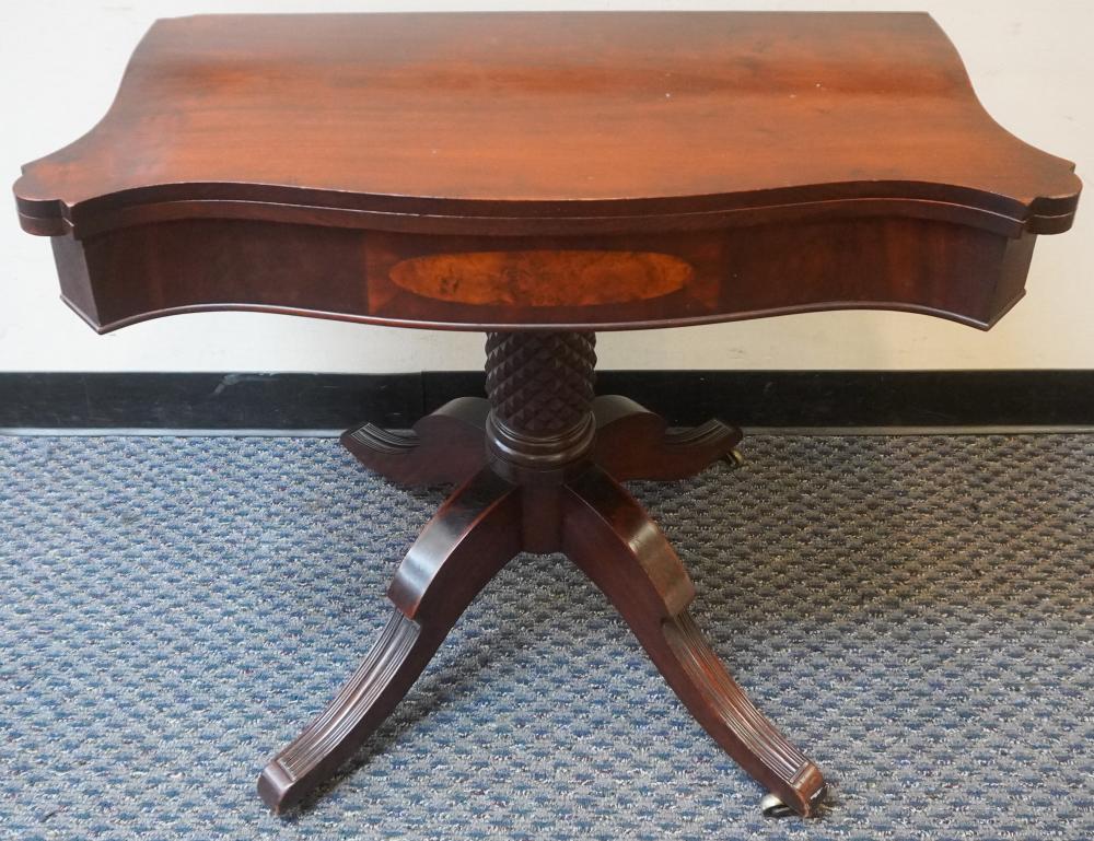 FEDERAL STYLE MAHOGANY FOLD TOP