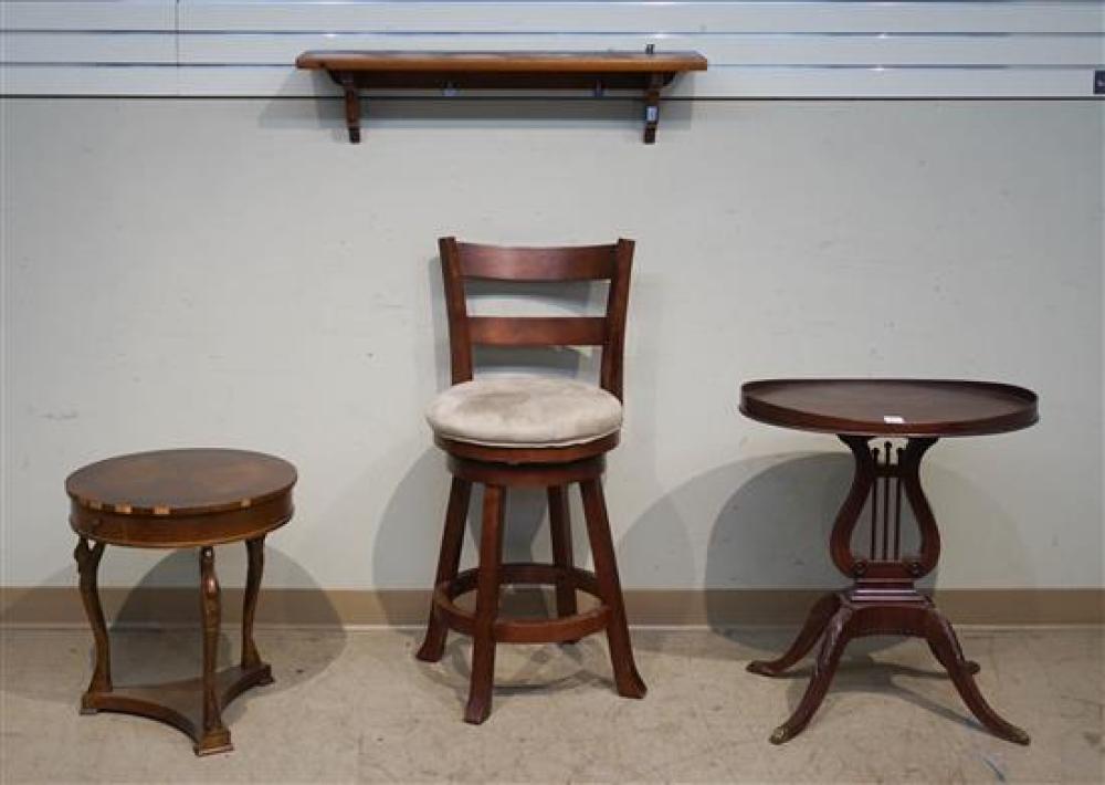 FEDERAL STYLE MAHOGANY LYRE BASE