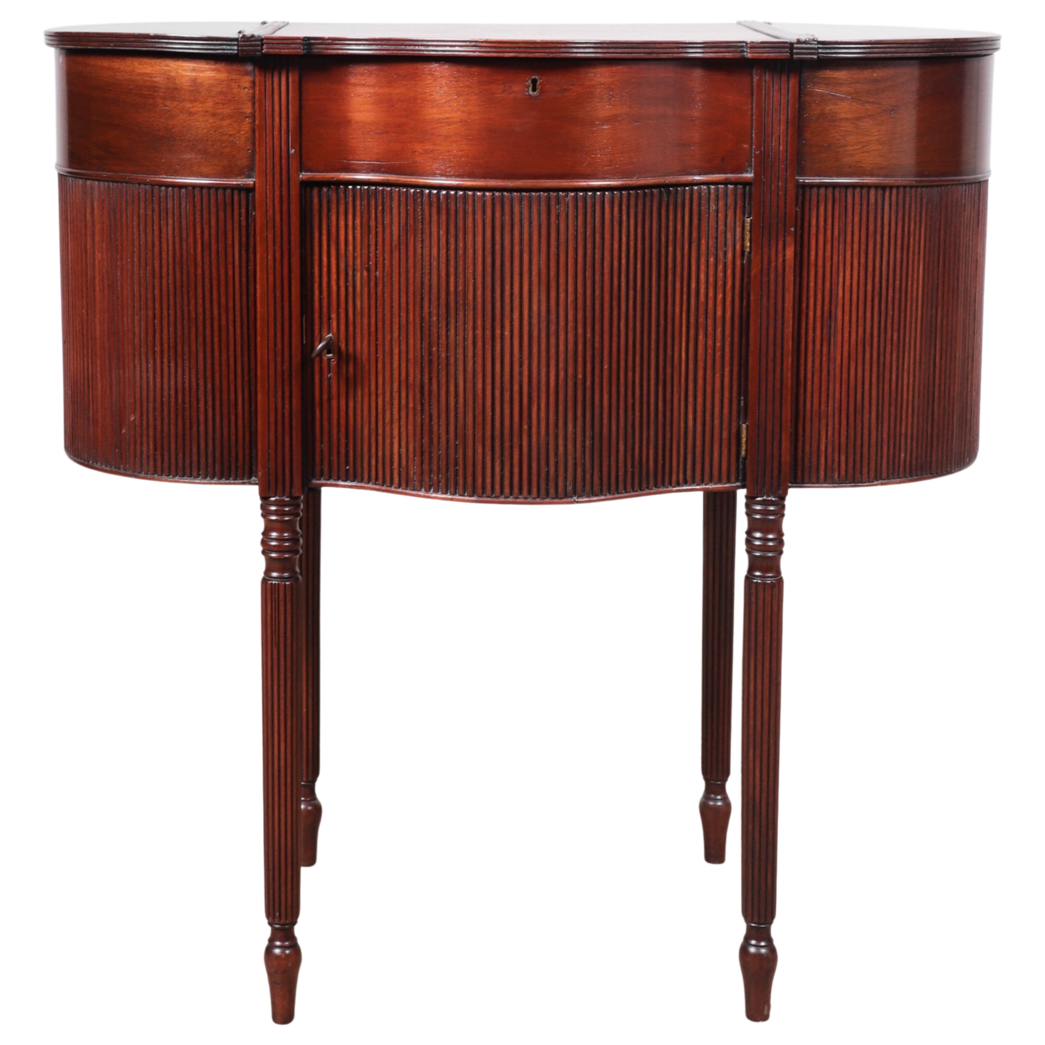 Federal style mahogany serpentine