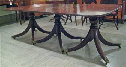 Federal style mahogany three-part