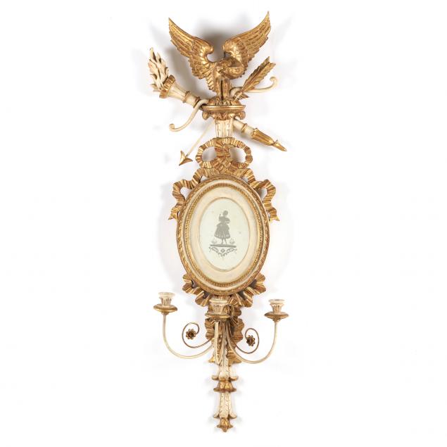 FEDERAL STYLE PARCEL GILT WALL