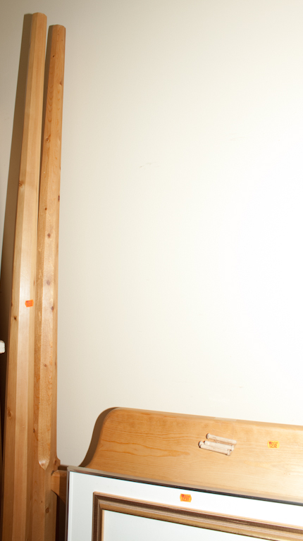 Federal style pine bedstead