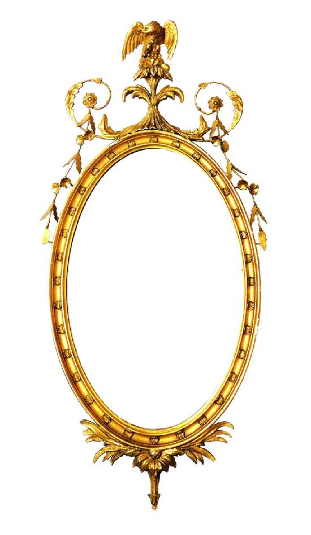 FEDERAL STYLE WALL MIRROR, OVAL