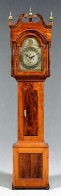 Federal tall case clock, cherry and