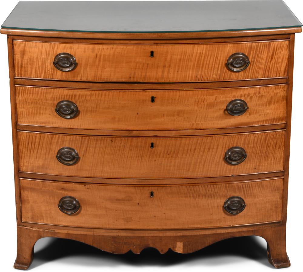 FEDERAL TIGER MAPLE CHEST OF