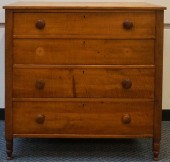 FEDERAL TIGER MAPLE CHEST OF D