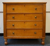 FEDERAL TIGER MAPLE CHEST OF D
