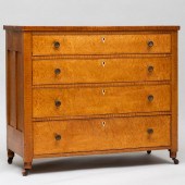 FEDERAL TIGER MAPLE CHEST OF D