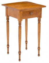 Federal tiger maple worktable