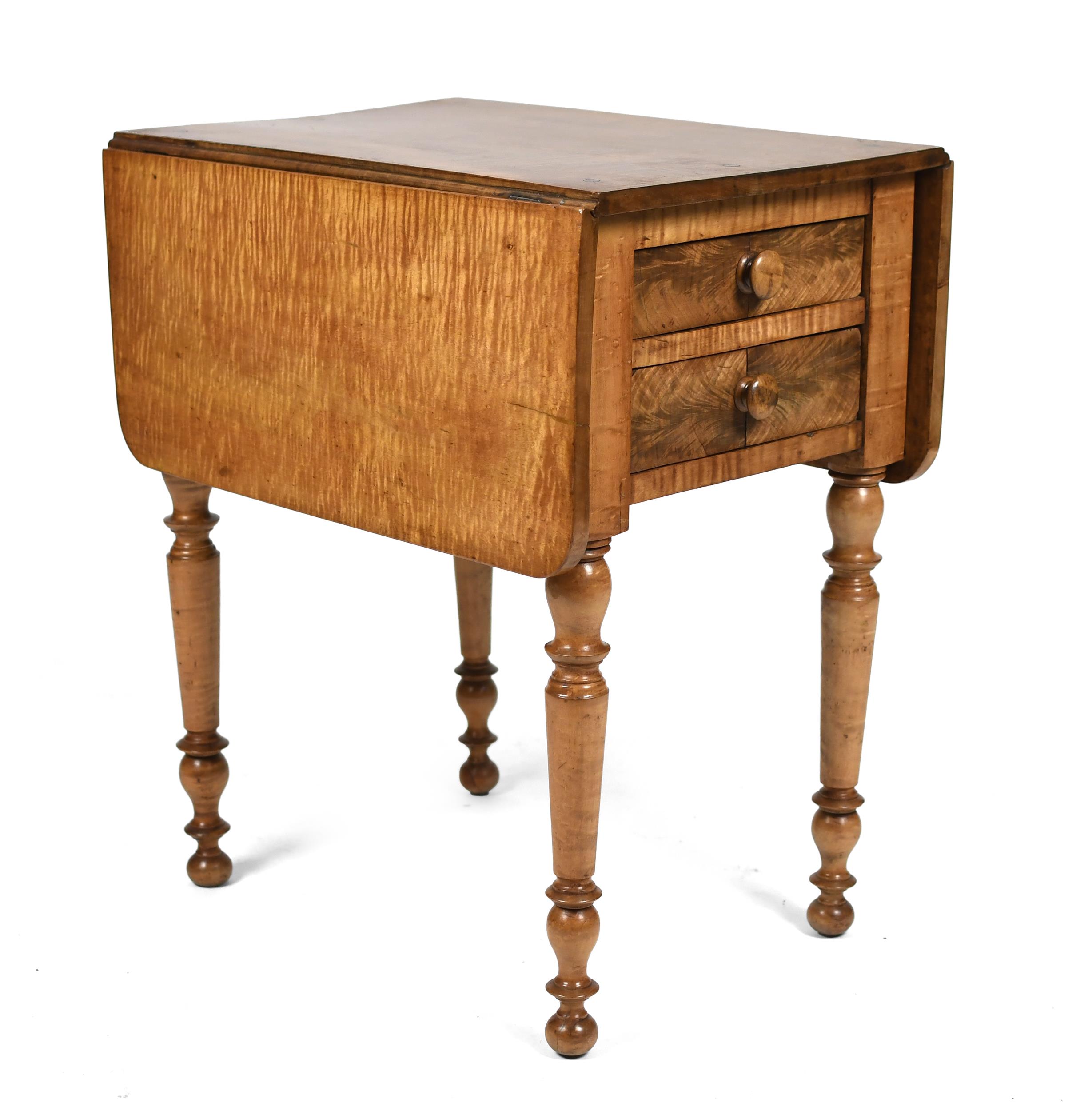 FEDERAL TWO DRAWER TIGER MAPLE