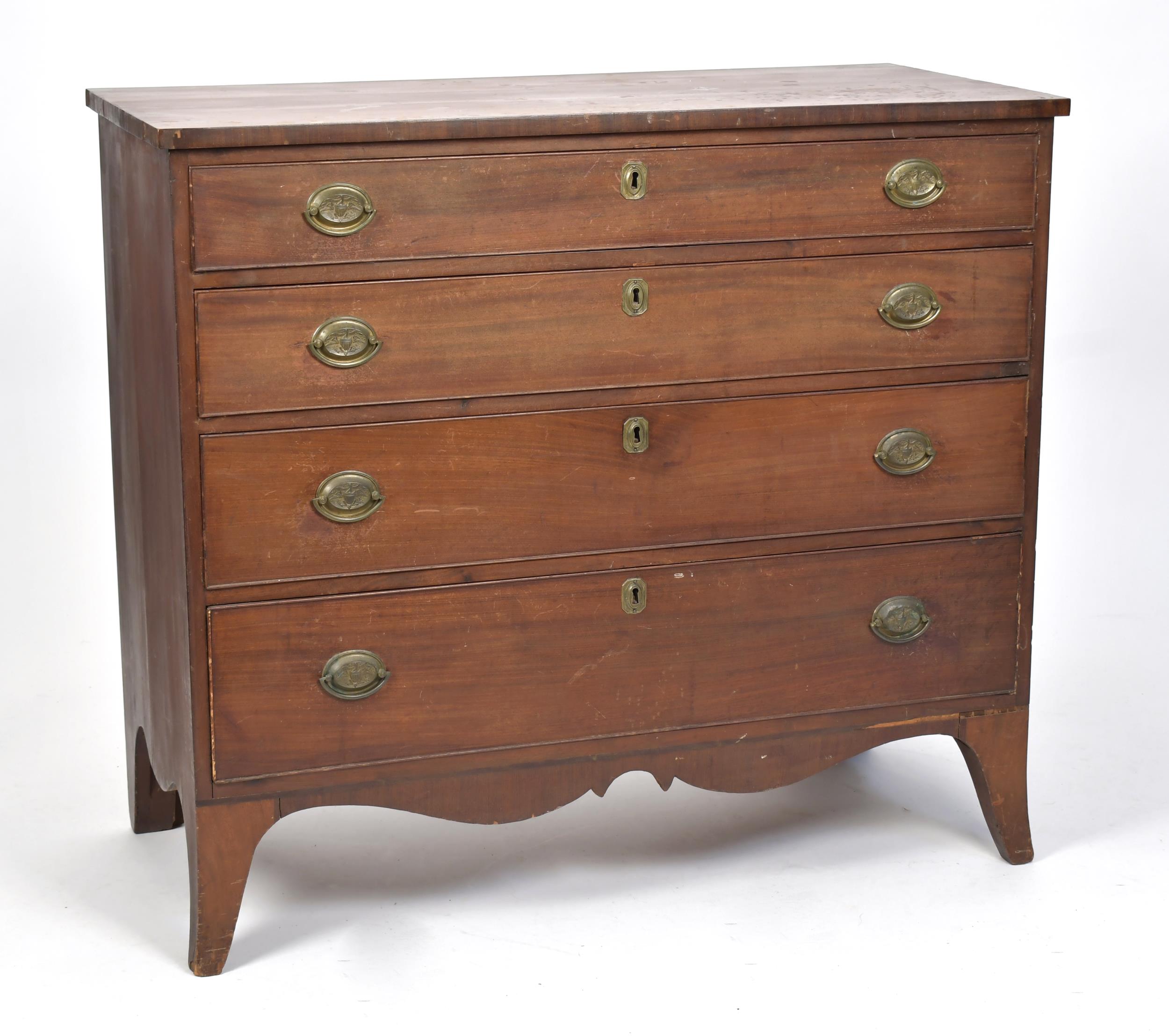 FEDERAL VT CHEST, SIGNED JOHN JAMES