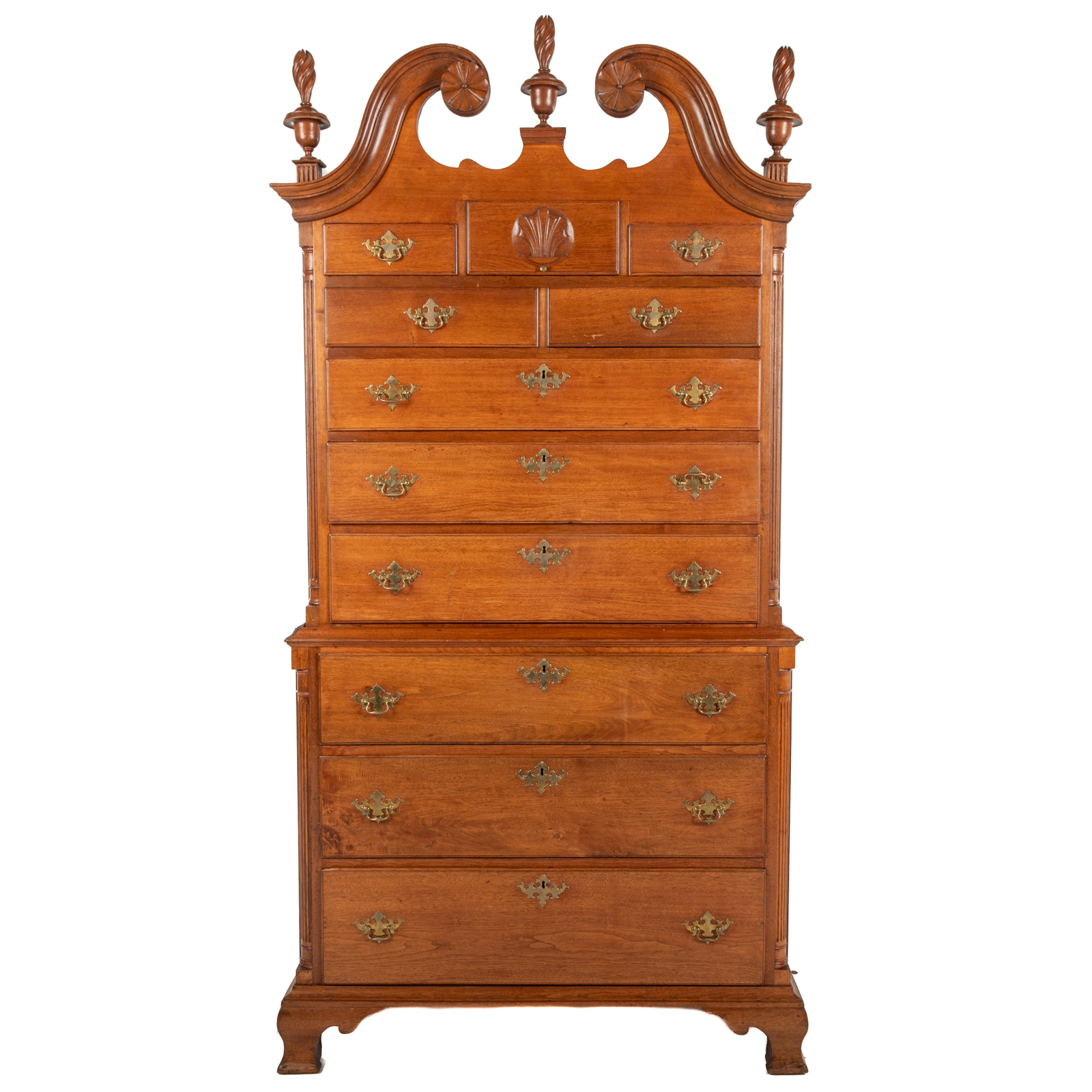 FEDERAL WALNUT CHEST ON CHEST