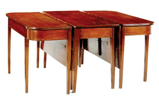 Federal walnut three-part dining