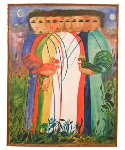FELICIANO BEJAR "MI FAMILIA" OIL ON