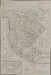 FELIX DELAMARCHE MAP OF AMERIC
